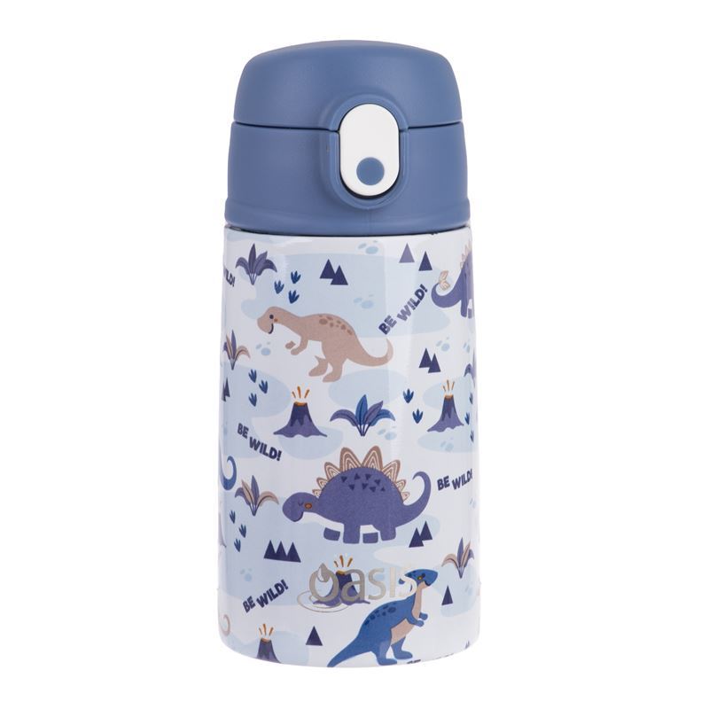 Oasis – Insulated Drink Bottle with Sipper 400ml Dinosaur Land