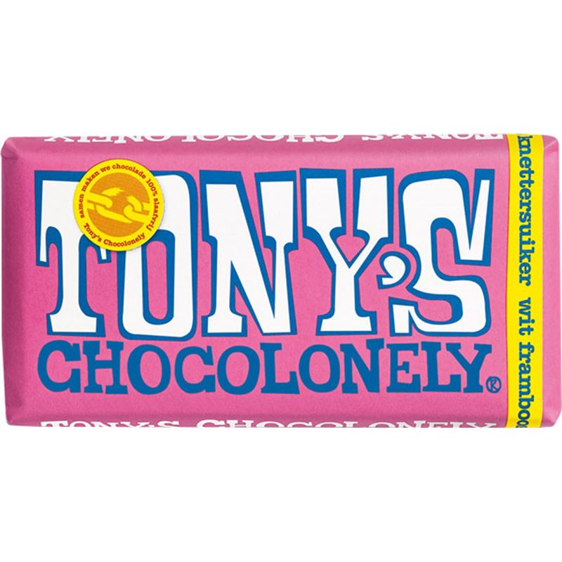 Tony’s Chocolonely – White Raspberry Popping Candy 180g (Made in Belgium)