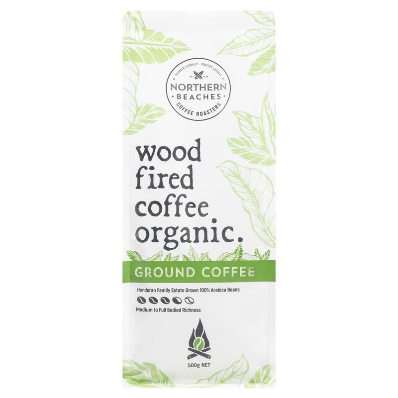 Northern Beaches Coffee Roasters – Wood Fired Organic Coffee Ground 500g