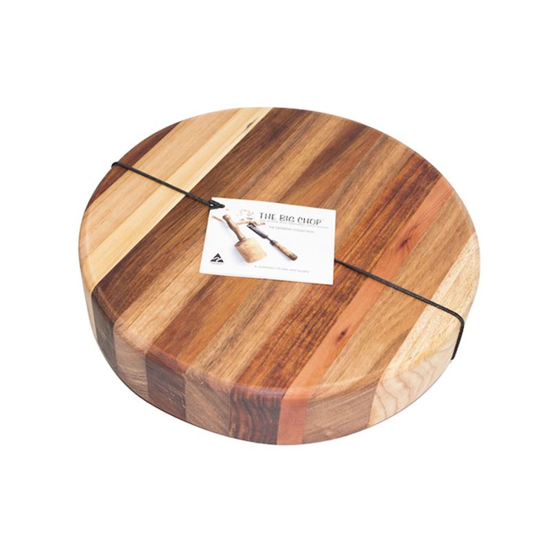 Big Chop – Derwent River 5 Timbers Round Chopping Board 33x7cm (Made in Australia)