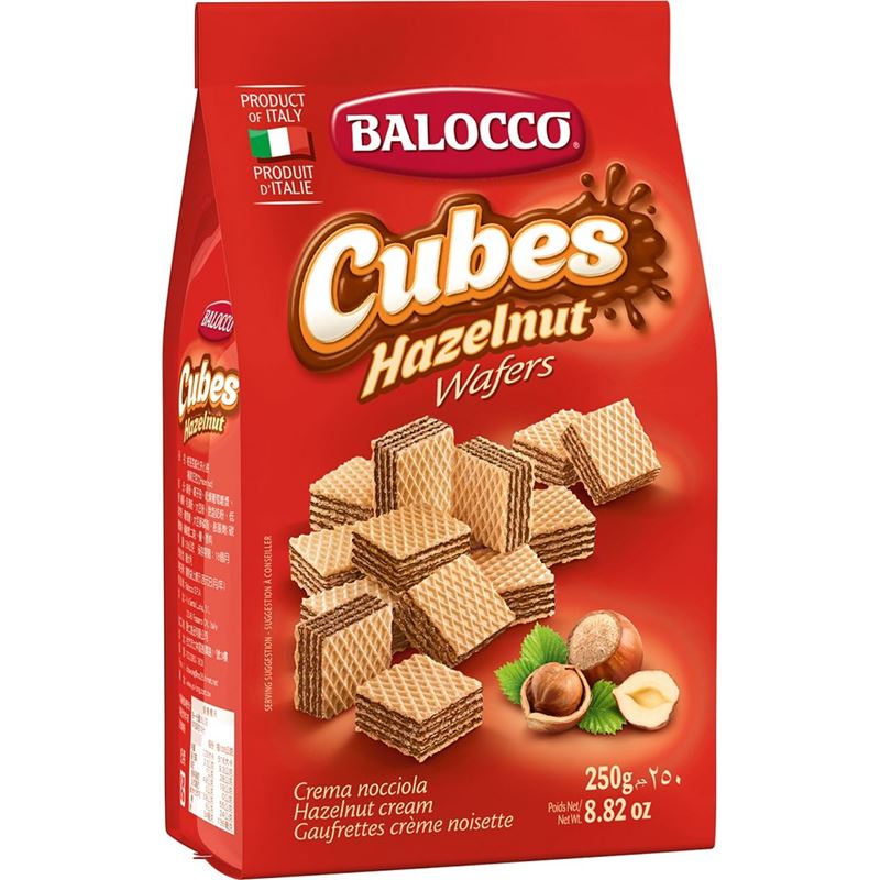 Balocco – Wafer Cubes Hazelnut 250g Bag