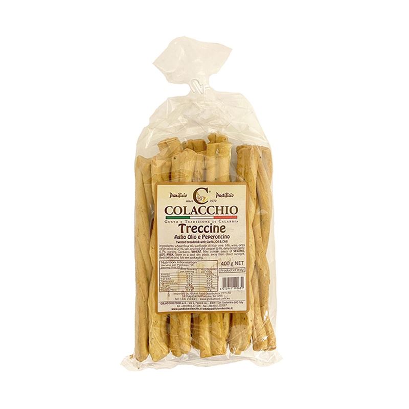 Colacchio – Breadstick Twist Treccine Oil & Chilli 400g (Made in Italy)