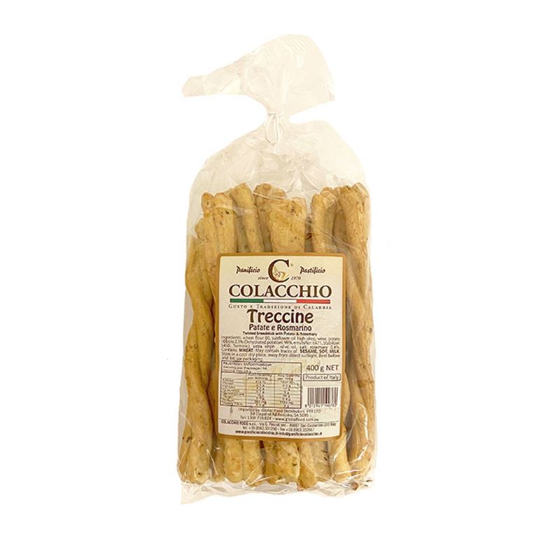 Colacchio – Breadstick Twist Treccine Potato & Rosemary 400g (Made in Italy)