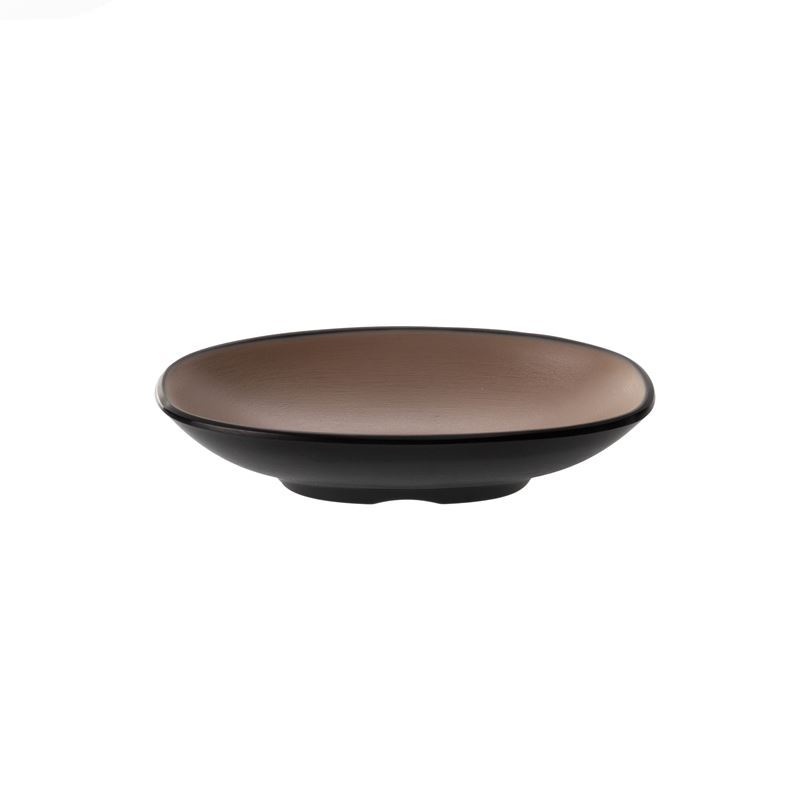 Cou Cou by Inmiron – Dual Colour Melamine Oblong Plate 13×8.5cm Beige & Black