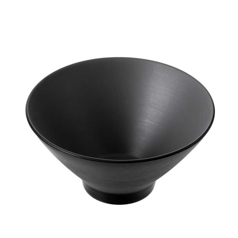 Cou Cou by Inmiron – Dual Colour Melamine V-Shape Round Bowl 20cm Grey & Black