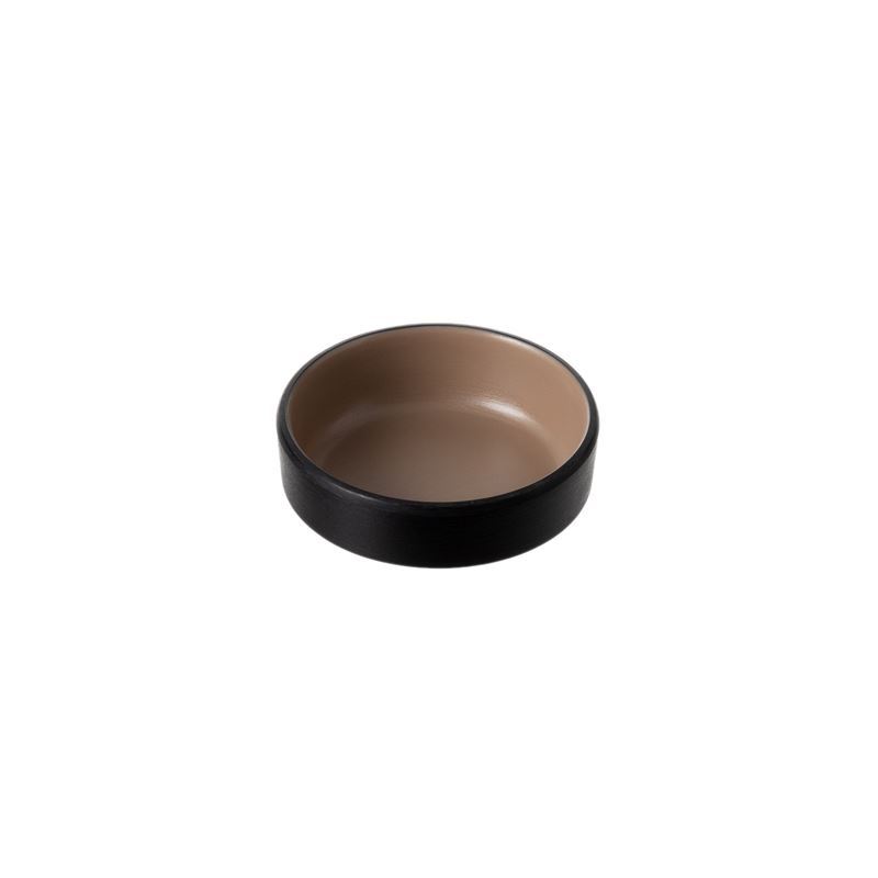 Cou Cou by Inmiron – Dual Colour Melamine Round Sauce Dish 7.6cm Beige & Black