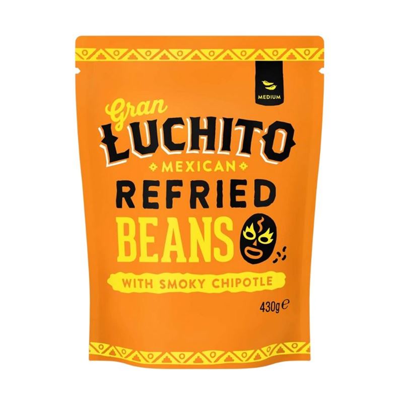 Gran Luchito – Refried Beans with Smoky Chipotle Pouch 430g