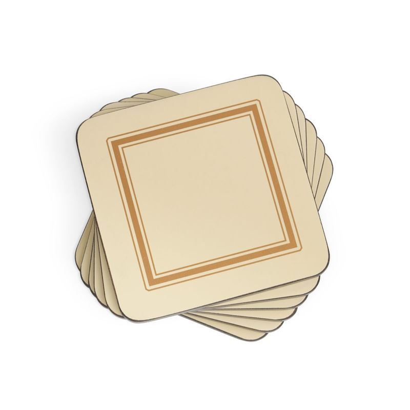 Pimpernel – Cream Classic Set of 6 Cork Backed Coasters 10.5×10.5cm