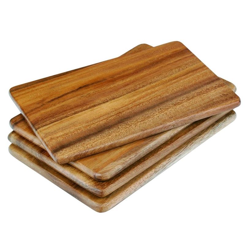 Davis & Waddell Essentials – Acacia Wood Individual Serving Board 21x15cm Set of 4