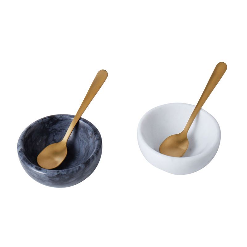 Davis & Waddell – Nuvolo Marble Pinch Pot and Spoon 4pc Set