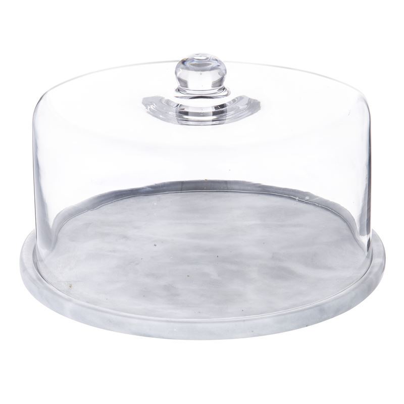 Davis & Waddell – Nuvolo Marble Round Board with Glass Dome 29x18cm