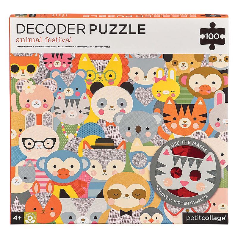 Petit Collage – Decoder Puzzle – Animal Festival
