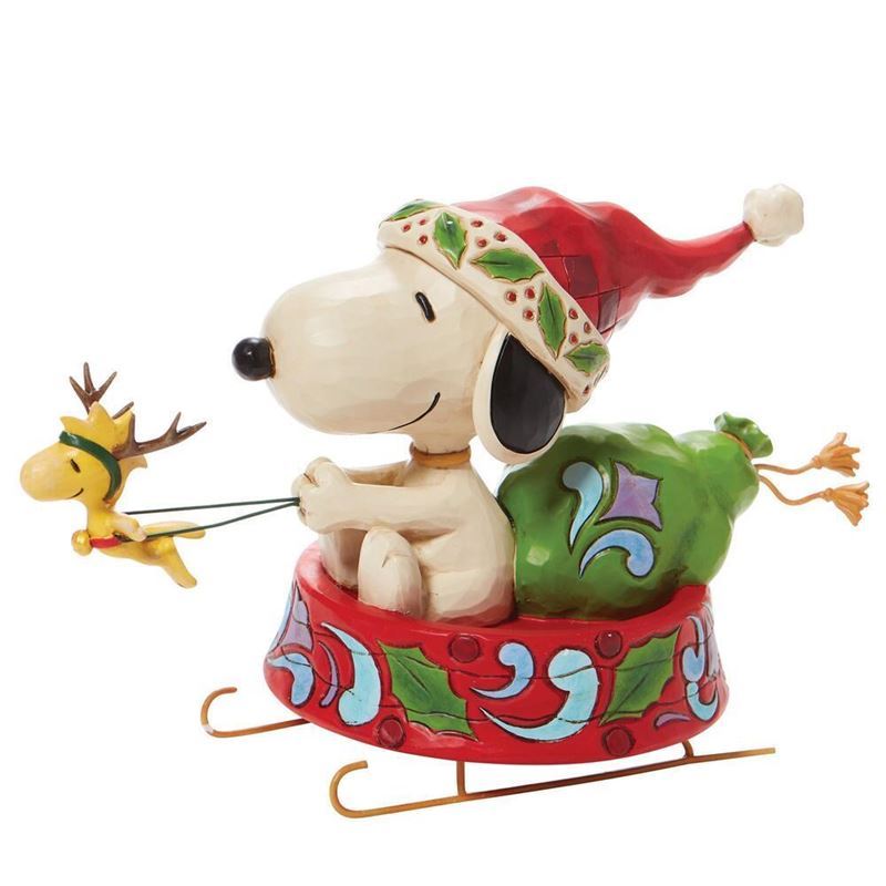 Peanuts by Jim Shore – Snoopy Santa in Dog Bowl Sled 14cm