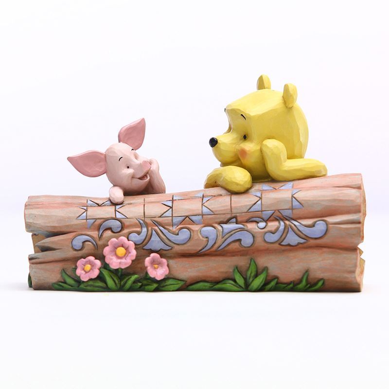 Disney Traditions – Winnie the Pooh & Friends Truncated Conversation Pooh & Piglet on a Log 10cm