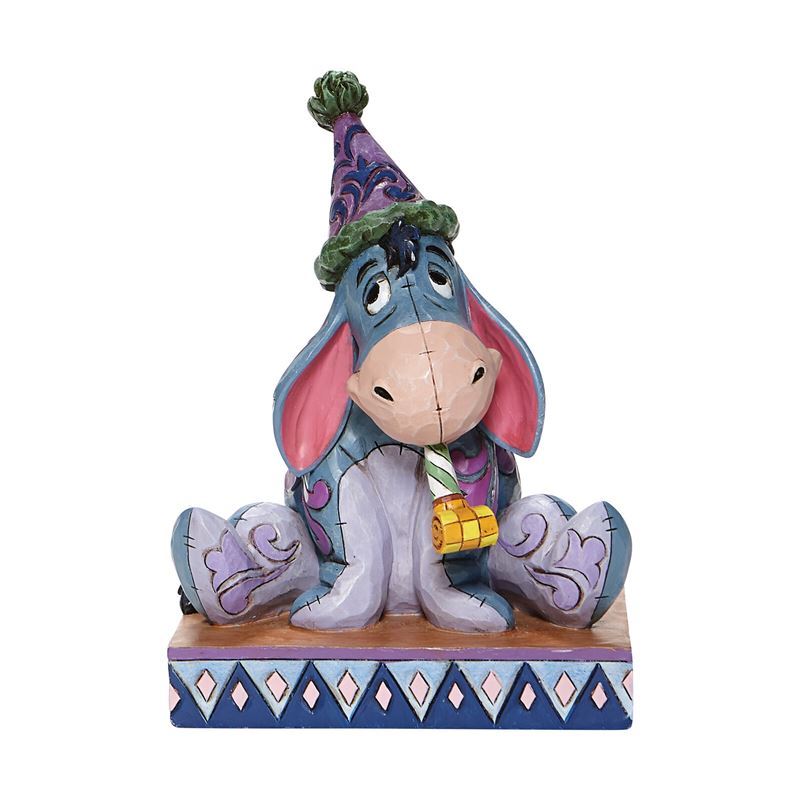 Disney Traditions – Winnie the Pooh & Friends Eeyore with Birthday Hat & Horn 14.6cm