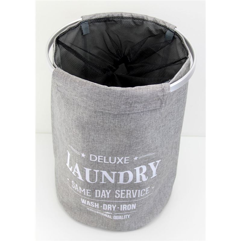 Butler – Capri Round Laundry Hamper Coal 38x55cm