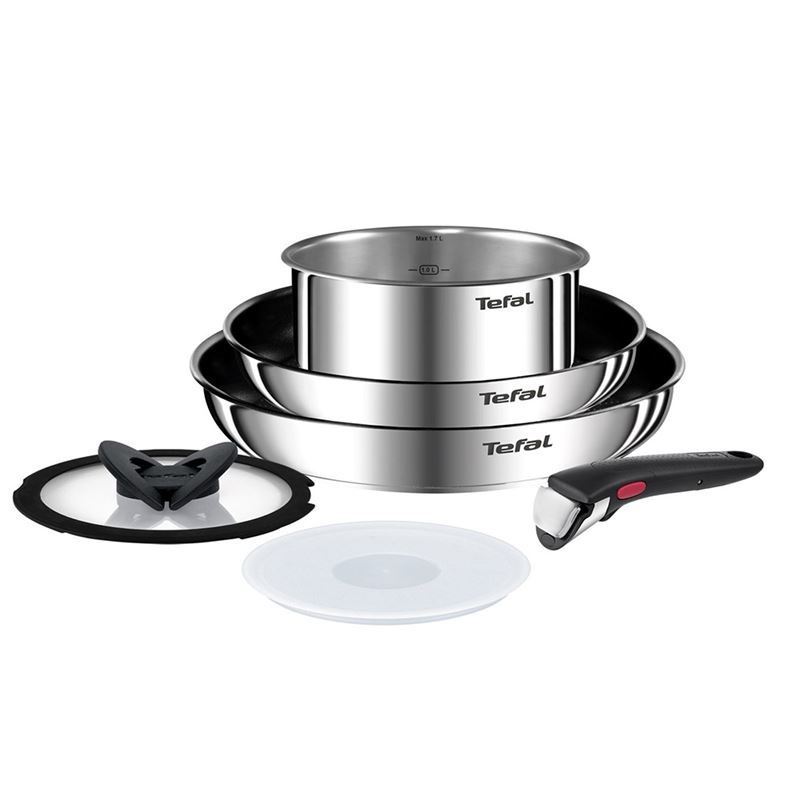 Tefal – Ingenio Emotion Induction Space Saving with Detachable Handle Non-stick Stainless Steel 6pc Set