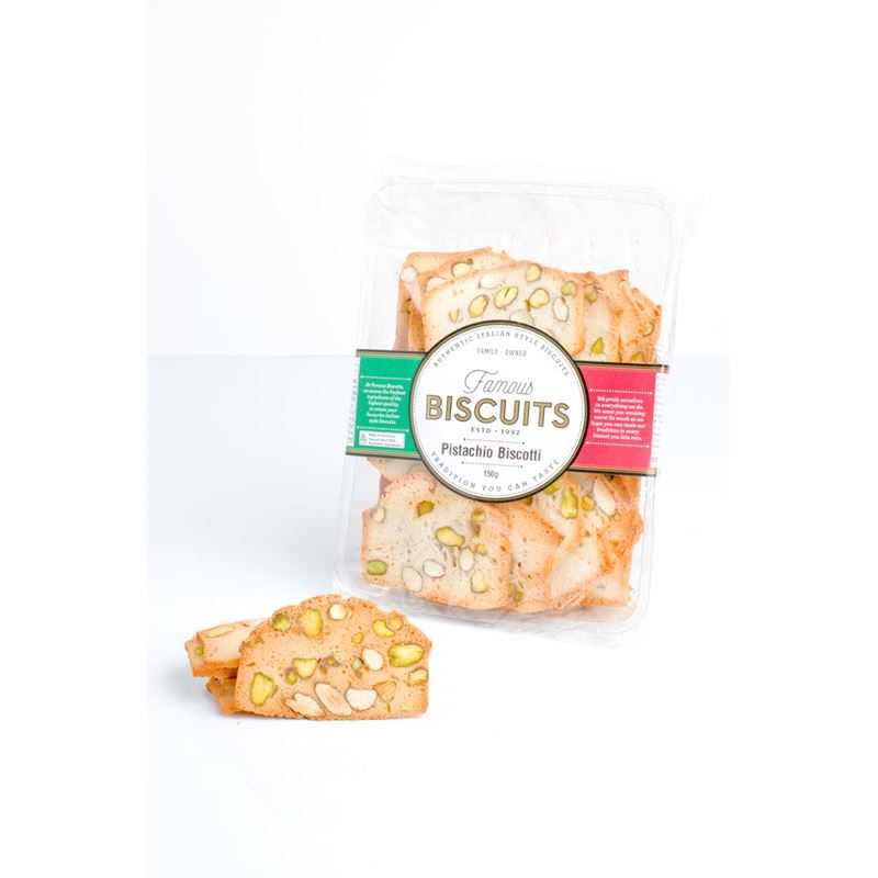 Famous Biscuits – Pistachio Biscotti 150g (Made in Australia)