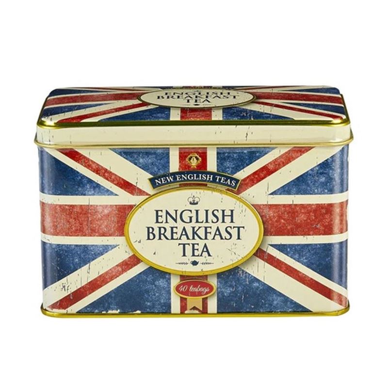 New English Teas – Retro Union Jack English Breakfast 40 Tea Bag Tin