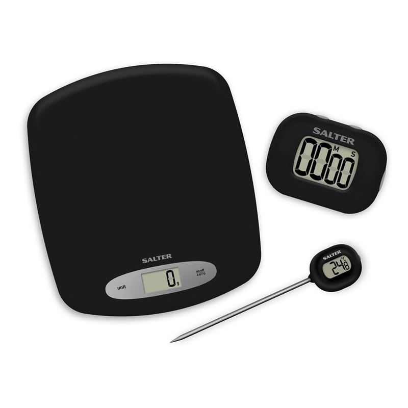 Salter –  Kitchen Scale 5kg, Timer and Thermometer 3pc Set