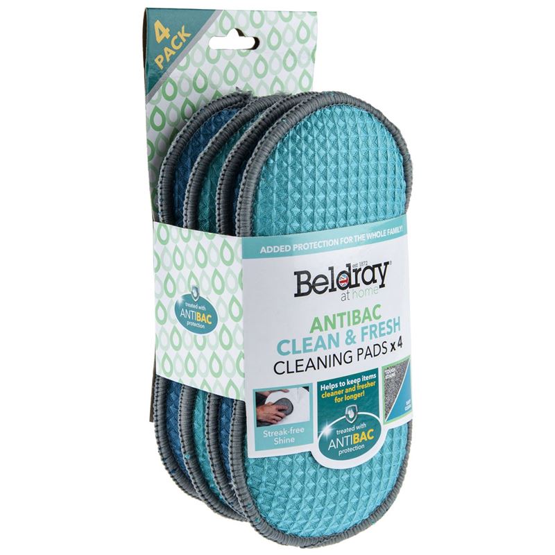 Beldray – Clean & Fresh Microfibre Scrubber Cleaning Pads 4 Pack