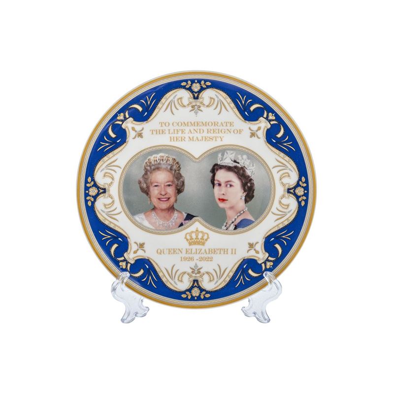 Queen Elizabeth II 1926 – 2022 Commemorative Collection – 16.5cm Fine Bone China Plate with Stand