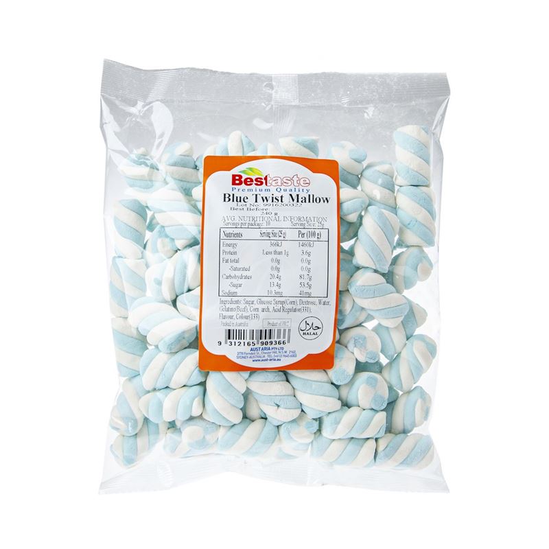 Bestaste – Candy Blue & White Twist Mallow 250g