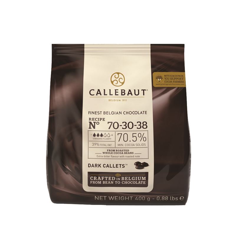 Callebaut – Dark Chocolate Callets 70% 400g Bag (Made in Belgium)