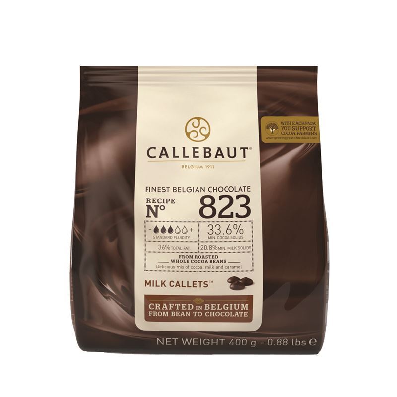 Callebaut – Milk Chocolate Callets 33.7% 400g Bag (Made in Belgium)