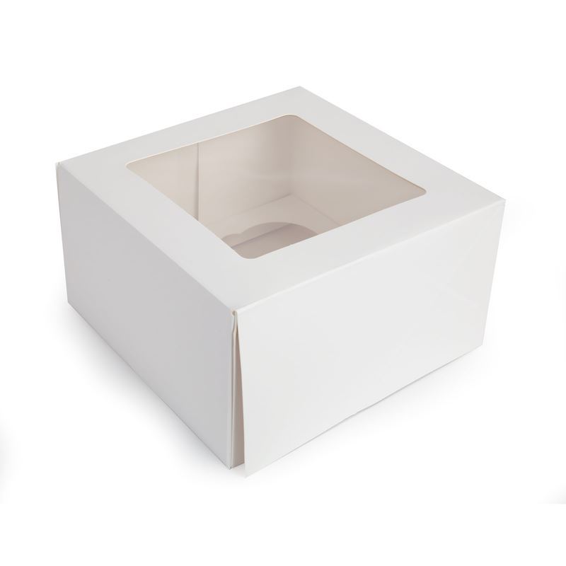 Mondo – White Cupcake Box for 4 Cupcakes 17.5×17.5cm