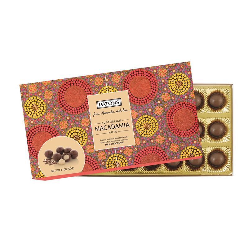 Patons – Milk Chocolate Macadamia Aboriginal Artwork Tray 170g
