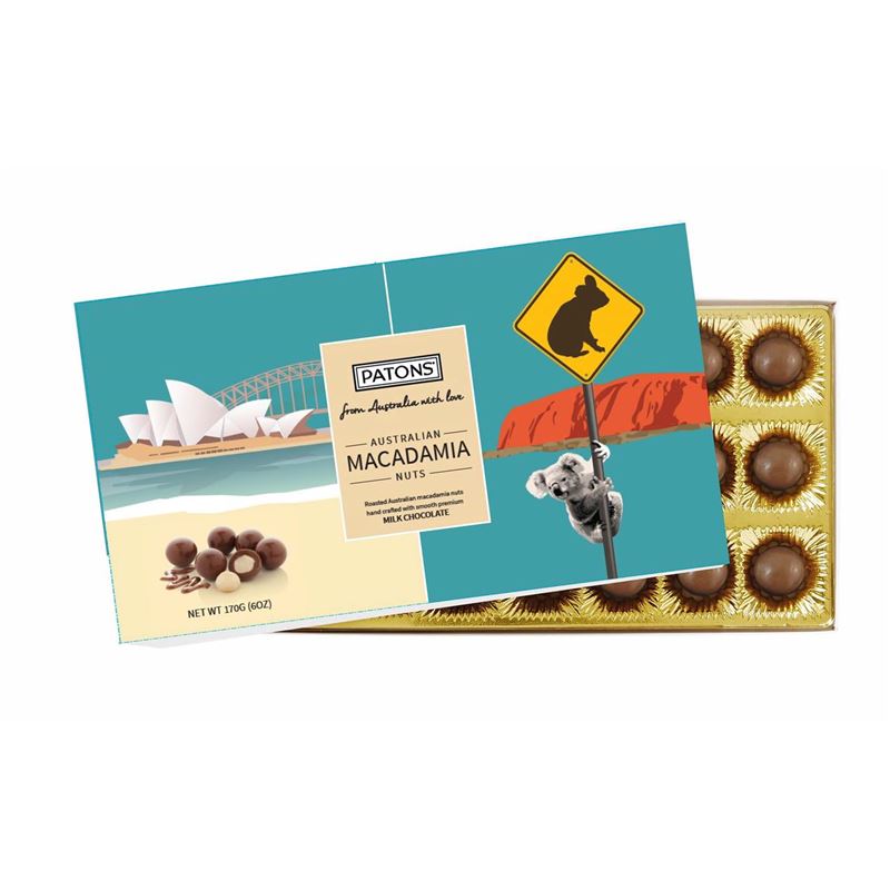 Patons – Milk Chocolate Macadamia Australian Icons Artwork Tray 170g
