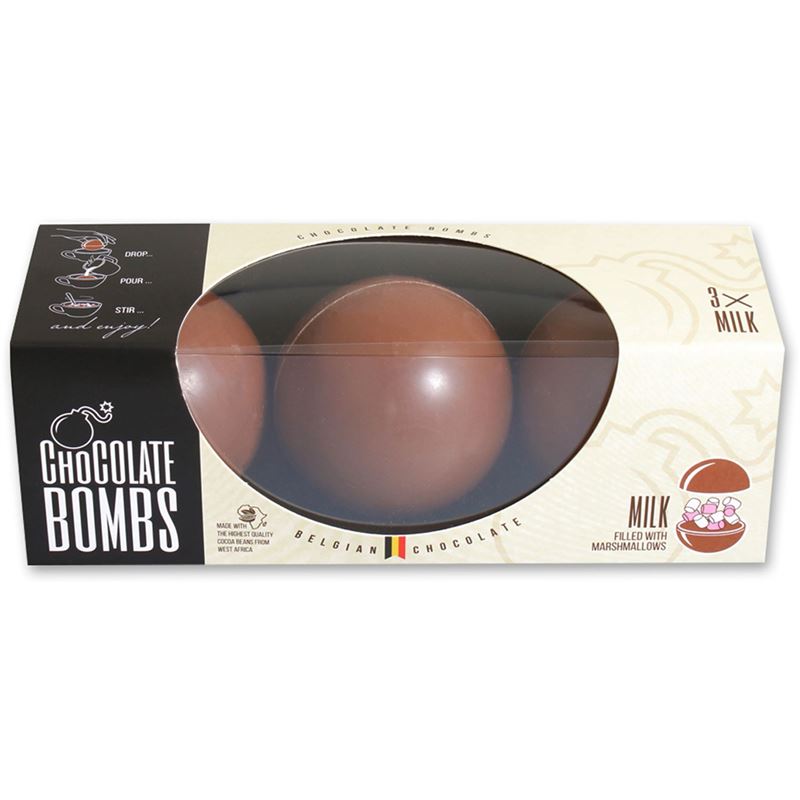 Chocolaterie Ickx – Chocolate Bomb Milk with Mini Marshmallows 150g (Made in Germany)