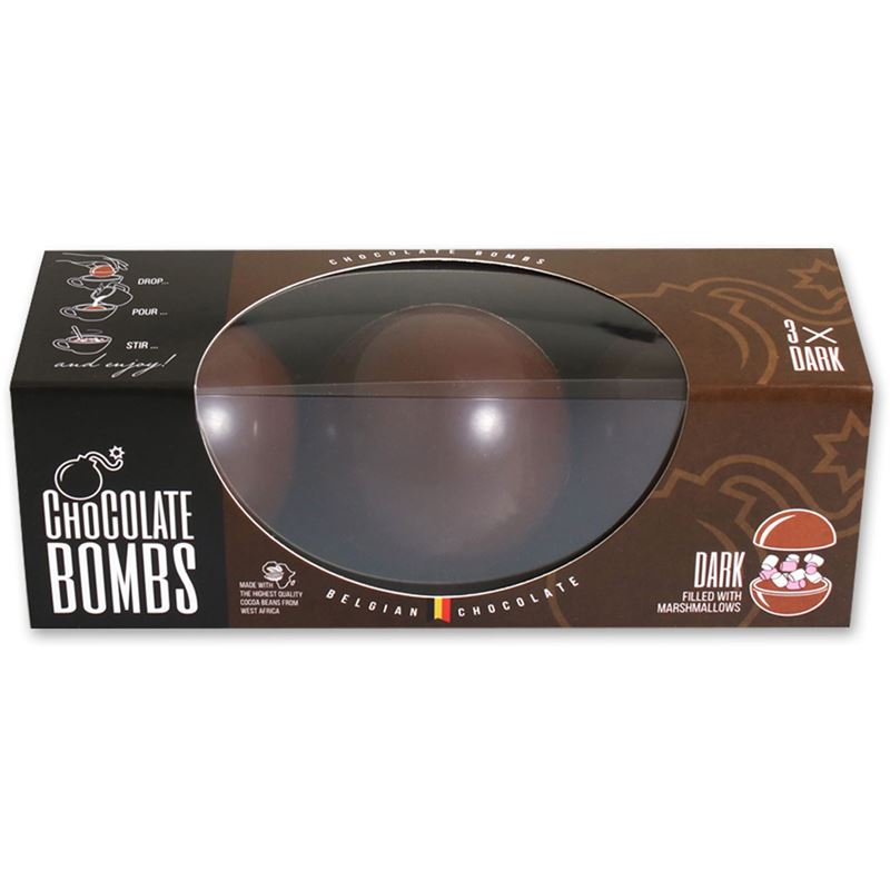 Chocolaterie Ickx – Chocolate Bomb Dark with Mini Marshmallows 150g (Made in Germany)