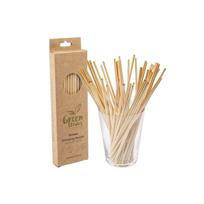 Eco Green Straws – Wheat Straws 20cm Pack of 50