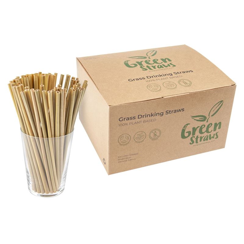 Eco Green Straws – Water Grass Straws 20cm Pack of 500