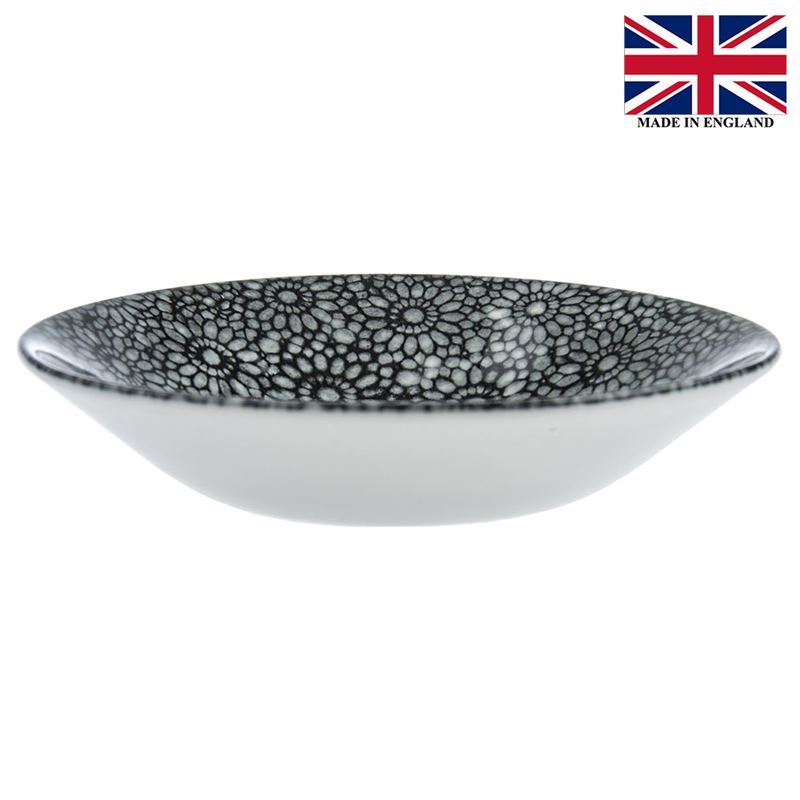 Queens by Churchill – Daisy Haze Black Coupe Bowl 20cm (Made in England)