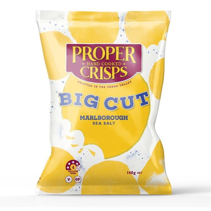 Proper Crisps – Big Cut Malborough Sea Salt 140g