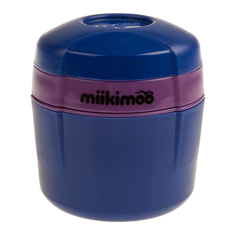 Miikimoo – Navy Small Food Container 240ml  Purple Band