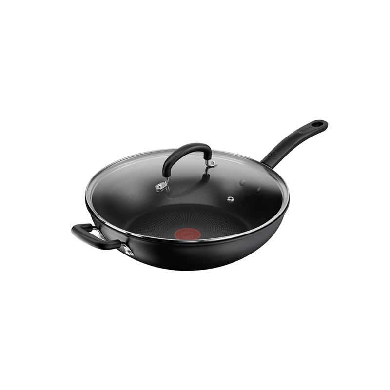 Tefal – Hard Anodised Specialty Non Stick Wok with Lid 32cm