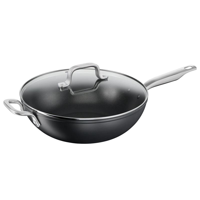 Tefal – Premium Specialty Hard Anodised Induction Non-Stick Wok with Lid 32cm