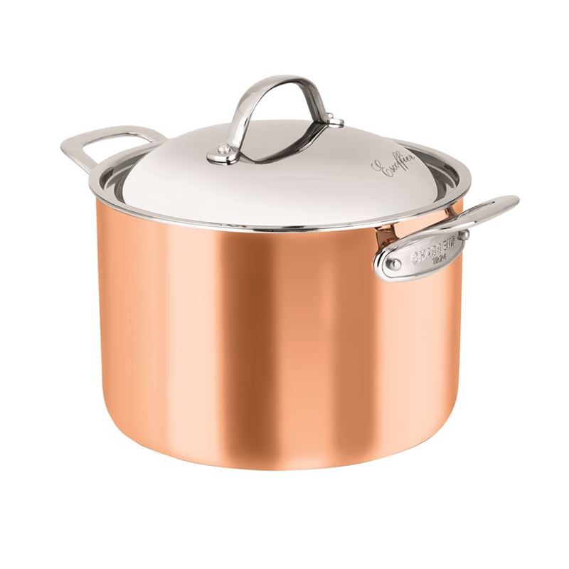 Chasseur – Escoffier 4-Ply Copper Induction 24cm Stockpot with Lid 7Ltr