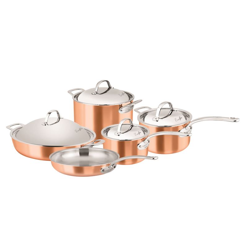 Chasseur – Escoffier 4-Ply Copper Induction 5pc Cookware Set