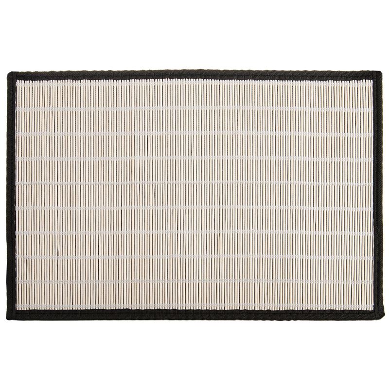 Urban Colours – White with Black Border 30x45cm Bamboo Placemat