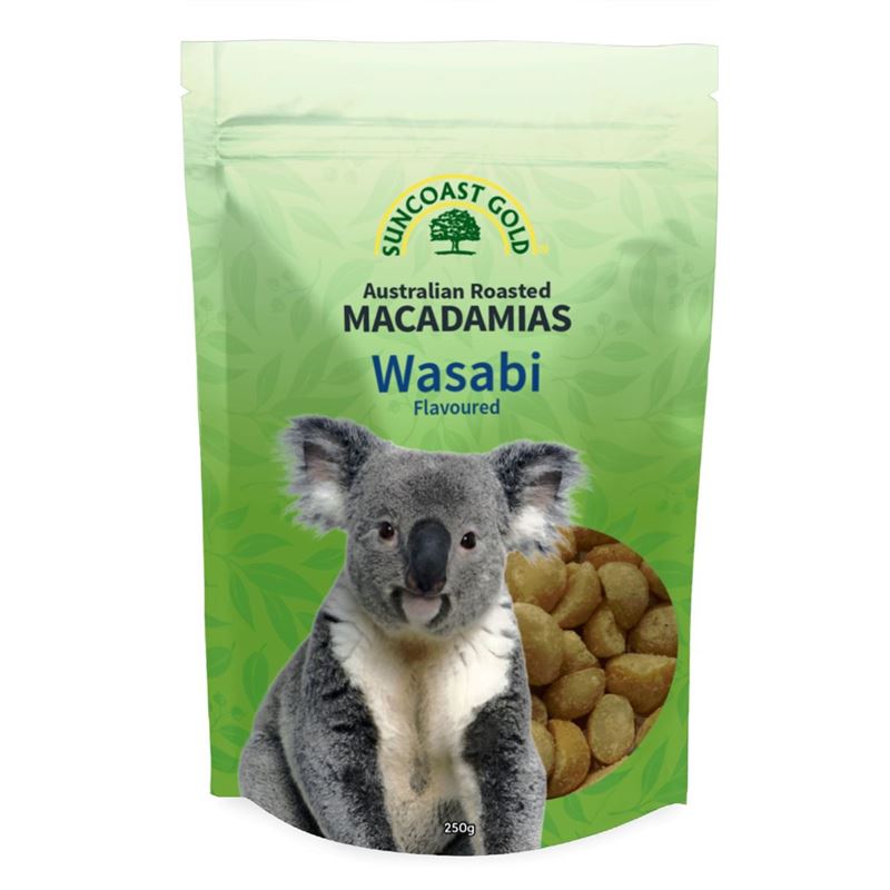 Suncoast Gold – Roasted Macadamia with Wasabi Flavour 250g
