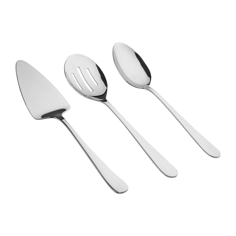 Charterhouse by Carl Schmidt Sohn – 18/10 Stainless Steel 3pc Salad Servers and Cake Knife Set