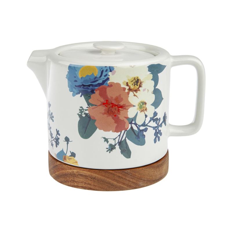 Davis & Waddell Leaf & Bean –  Floralison Tea Pot 760ml with Infuser