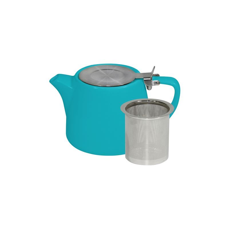 Brew – Teal Commercial Grade Stackable Tea Pot 600ml with Stainless Steel Lid & Infuser