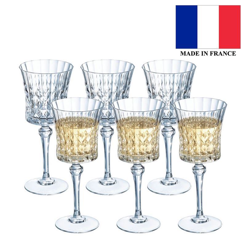 Cristal D’arques – Lady DIamond Stemmed Glass 270ml Set of 6 (Made in France)