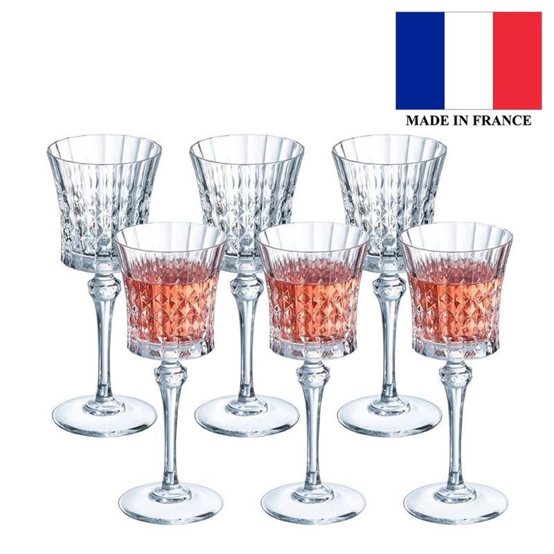 Cristal D’arques – Lady DIamond Stemmed Glass 190ml Set of 6 (Made in France)